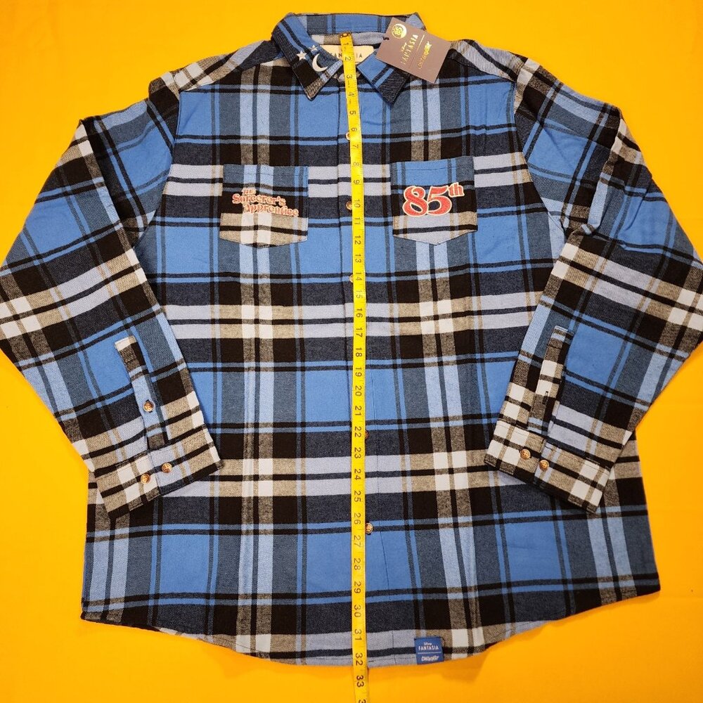 Cakeworthy Disney Fantasia Flannel Sorcerer's Apprentice Blue Unisex 2XL NEW - Picture 8 of 12